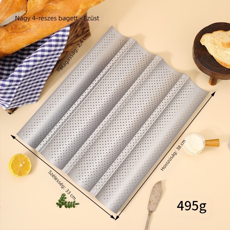 Francia kenyértartó francia bagett bagett 4 egyenletes 3 egyenletes francia bagett bagett sütőlap forma tapadásmentes tésztasütő forma