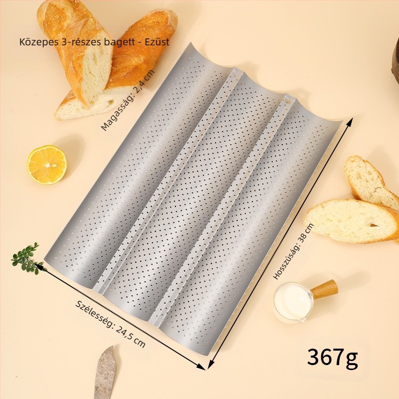 Francia kenyértartó francia bagett bagett 4 egyenletes 3 egyenletes francia bagett bagett sütőlap forma tapadásmentes tésztasütő forma