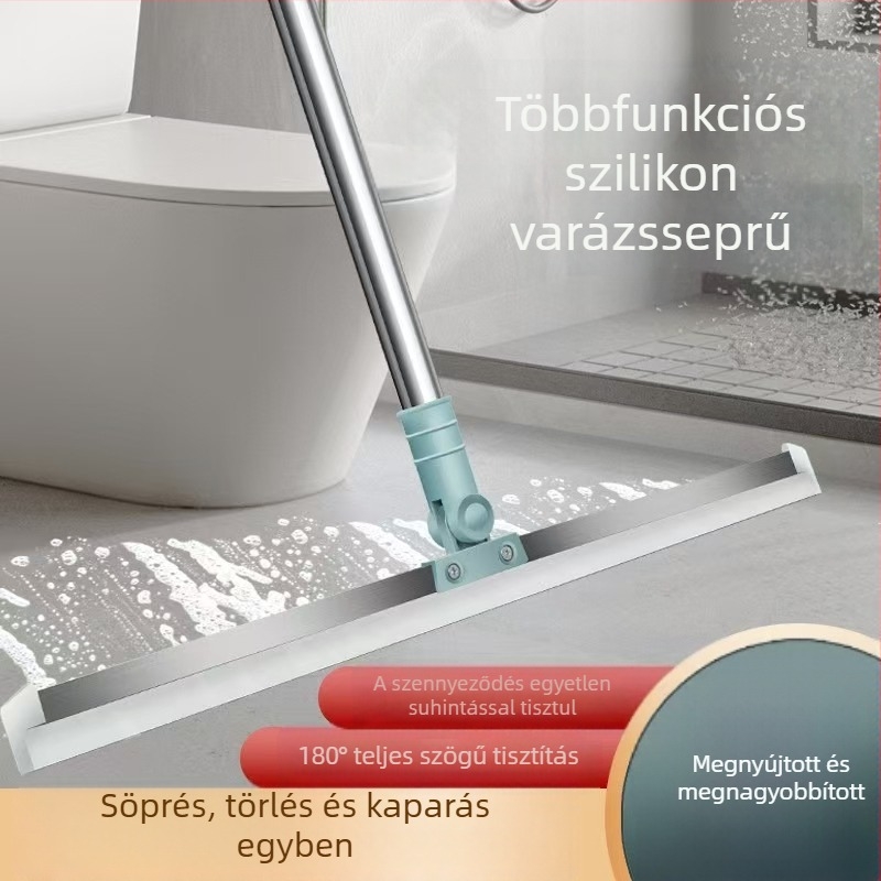 szilikon ablaktörlő háztartási fürdőszoba fürdőszoba tisztítás padló üvegkaparó műtárgy seprő haj seprő víz varázslatos seprű