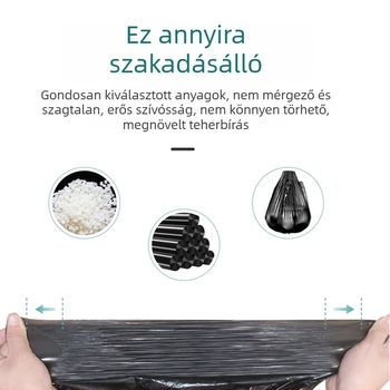 Nagy szemeteszsák, nagy, vastag, nem könnyen törhető háztartási hordozható konyhai táska, kereskedelmi mellény, műanyag zacskó, egy tétel