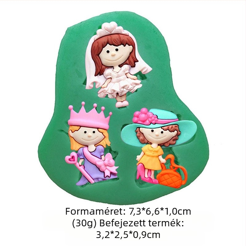 Virágos tündérnyúl maci baba szilikon forma barkácsolás kézzel készített fondant torta dekorációs forma