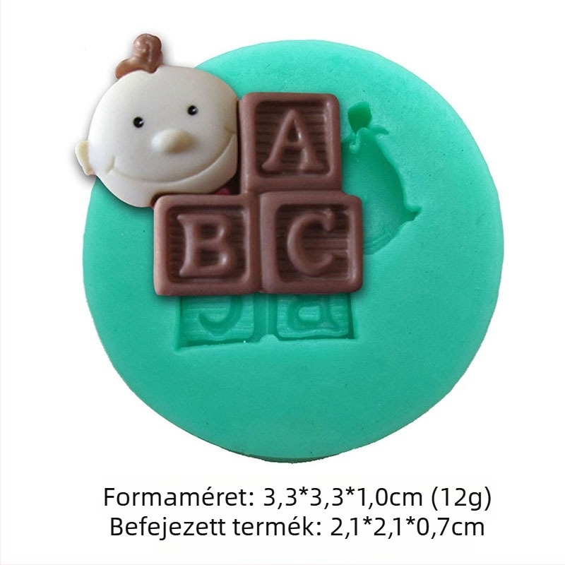 Virágos tündérnyúl maci baba szilikon forma barkácsolás kézzel készített fondant torta dekorációs forma