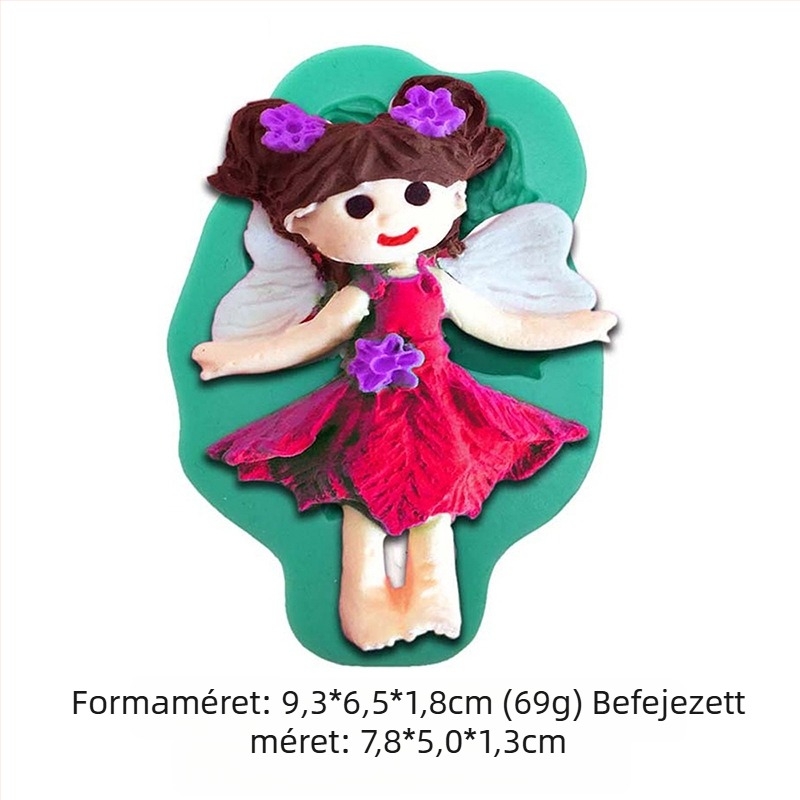 Virágos tündérnyúl maci baba szilikon forma barkácsolás kézzel készített fondant torta dekorációs forma
