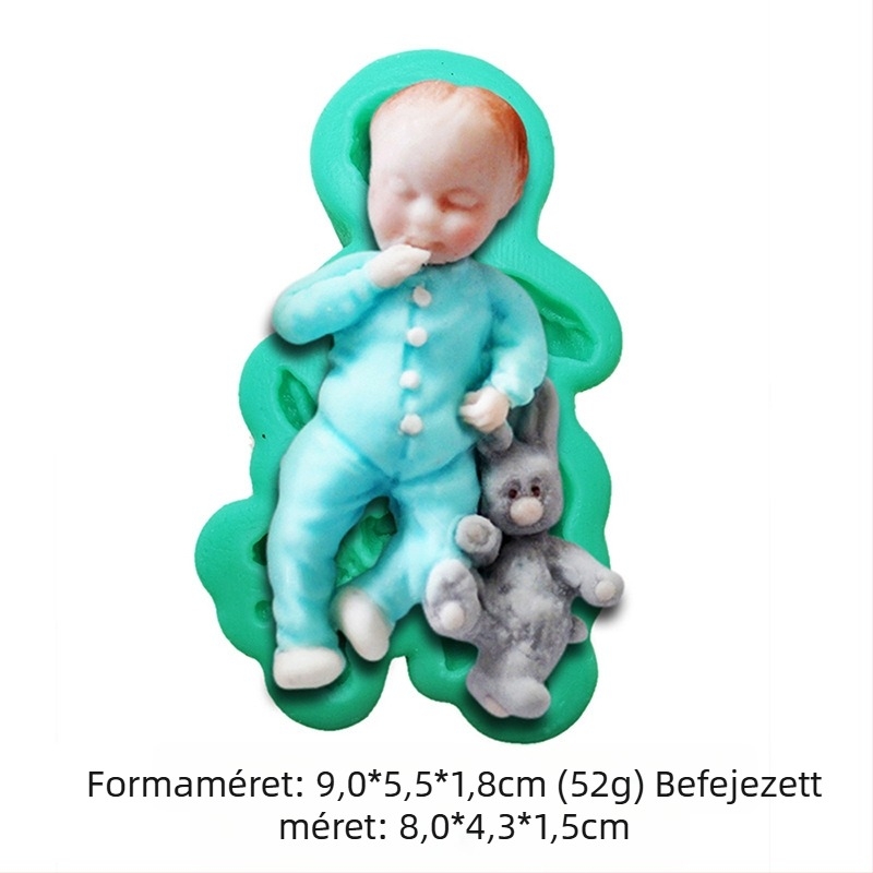 Virágos tündérnyúl maci baba szilikon forma barkácsolás kézzel készített fondant torta dekorációs forma