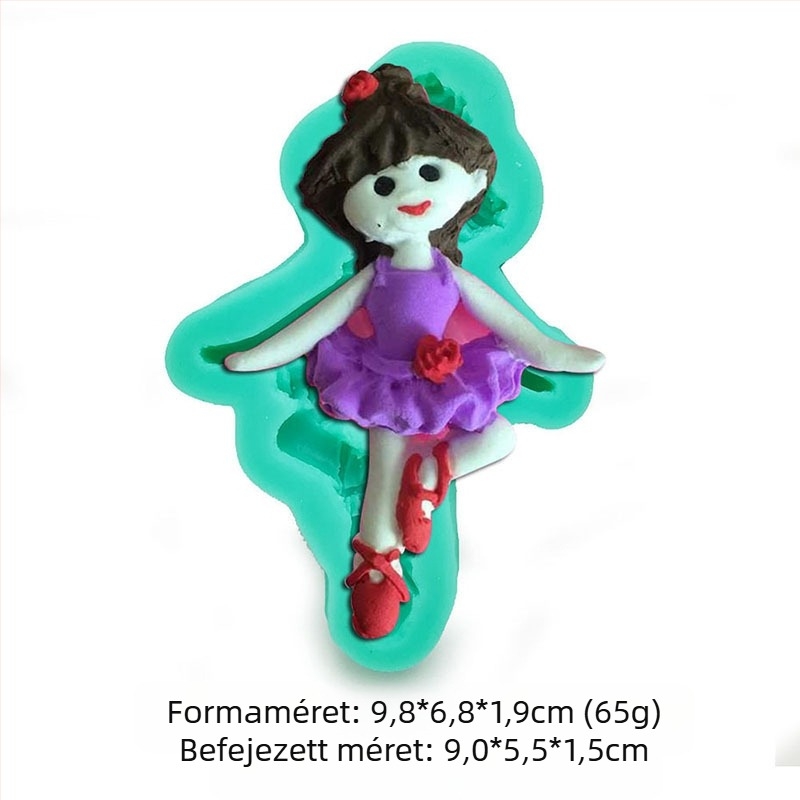 Virágos tündérnyúl maci baba szilikon forma barkácsolás kézzel készített fondant torta dekorációs forma