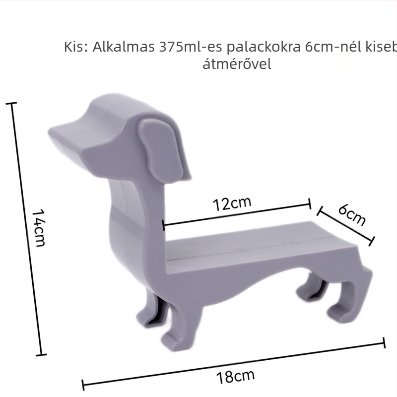 Határokon átnyúló új kutya borosüveg tartó tacskó vörösboros üvegtartó borosüveg tartó polc