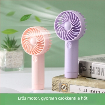 2024 Új kézi ventilátor háromfokozatú némító USB töltő hordozható kis elektromos ventilátor ajándék határokon átnyúló nyomtatott logóval