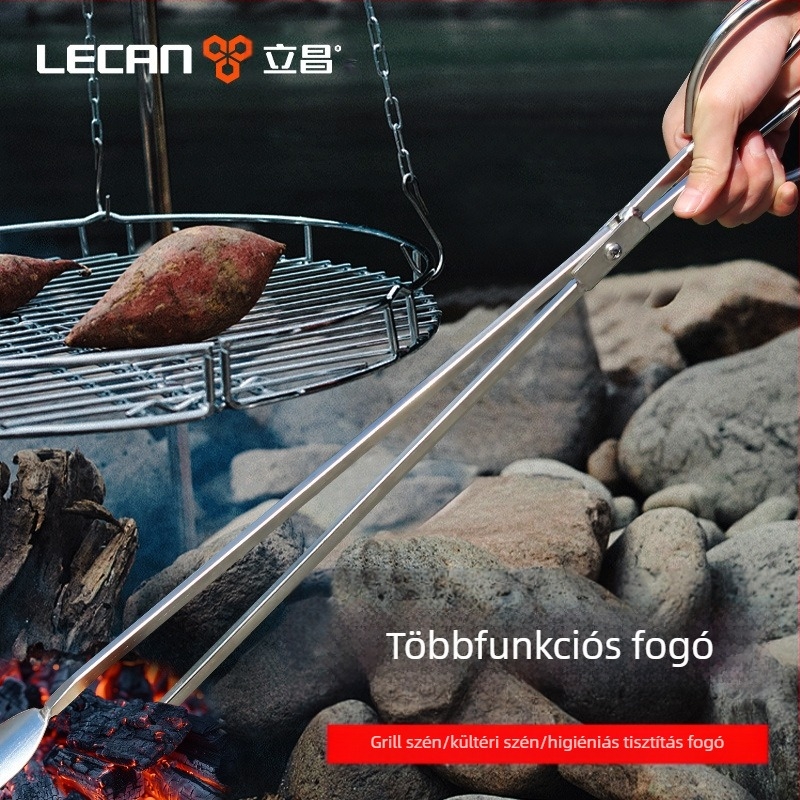 Tűzfogók Rozsdamentes acél vastagított fogazású csúszásmentes egészségügyi fogók Szaniter WC-válogató Háztartási bélelt szénfogó