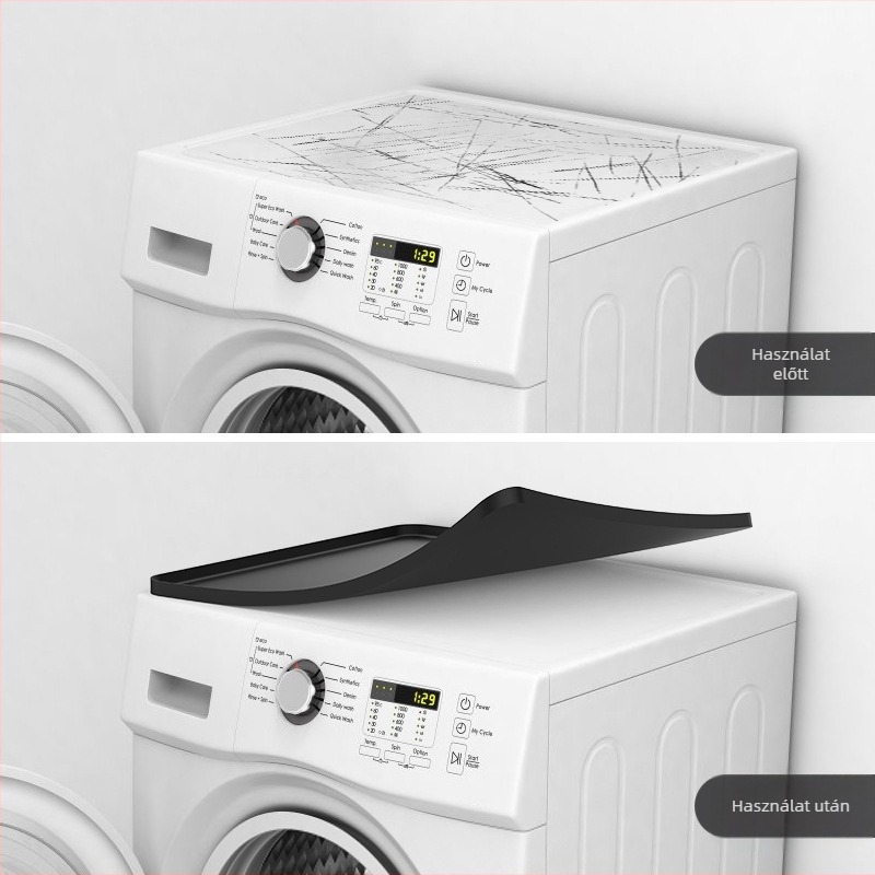 Új, határokon átnyúló szilikon mosógép védőbetét mosógép felső tárolóbetét mosógép szőnyeg