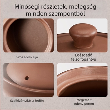 Kangyashun lila homokozó, nyílt lángú, magas hőmérsékletnek ellenálló, mázatlan edény, gáztűzhely, speciális háztartási leveses edény 3-4 fő részére