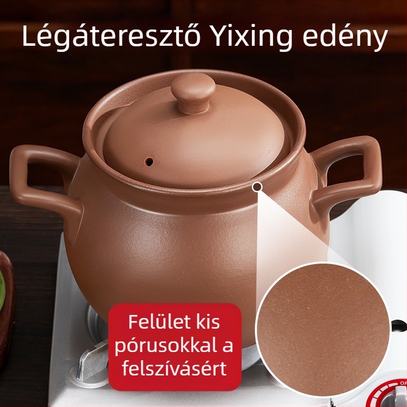 Kangyashun lila homokozó, nyílt lángú, magas hőmérsékletnek ellenálló, mázatlan edény, gáztűzhely, speciális háztartási leveses edény 3-4 fő részére