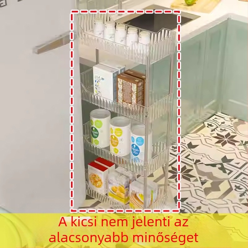 Konyhai réstároló szekrény 22 Fürdőszobai réstároló polc Műanyag WC oldalsó szekrény Keskeny réstároló