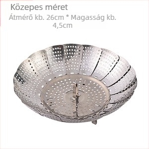 Rozsdamentes acél Lotus összecsukható párolóedény konyhai pároló behúzható vízálló pároló háztartási zöldség- és gyümölcsleeresztő kosár