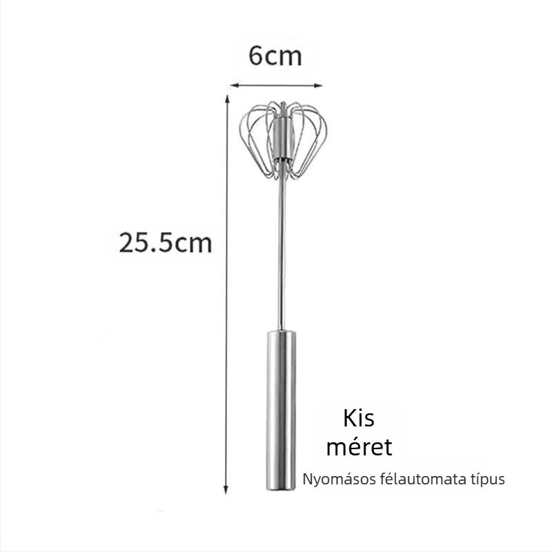 Félautomata rozsdamentes acél tojáshabverő, háztartási kézi tojásmixer, tejszínhabverő, kis sütőeszköz