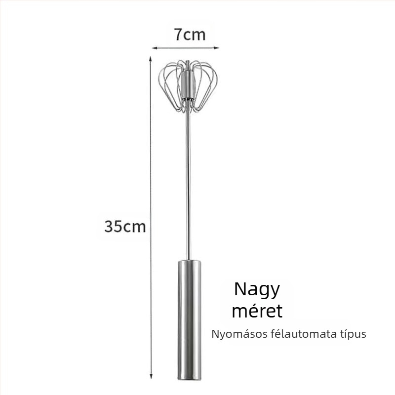 Félautomata rozsdamentes acél tojáshabverő, háztartási kézi tojásmixer, tejszínhabverő, kis sütőeszköz