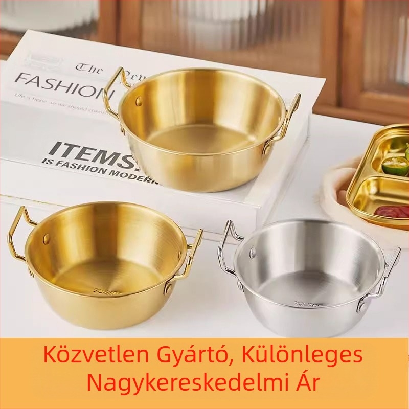 304 koreai rizsboros tál koreai dráma bibimbap tál háztartási kreatív instant tészta tál dupla fülekkel ételtál sült krumpli sült csirkés tál