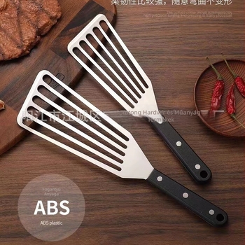 Rozsdamentes acél sült hallapát steak fazék lapát háztartási sült sült kiömlött lapát fa nyél műanyag főzőlapát főzőlapát konyhai eszközök