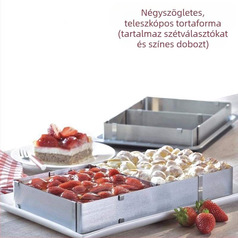 Határokon átnyúló rozsdamentes acél mousse kör sajtos lasagne forma teleszkópos kerek torta kör torta forma sütőeszköz