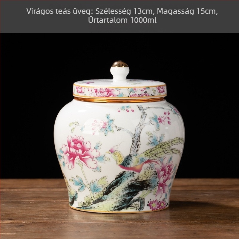 Butik alumínium teáskannák vintage kerámia kannák háztartási lezárt tárolódobozok nedvességálló Pu'er fehér tea lezárt dobozok nagykereskedelemben