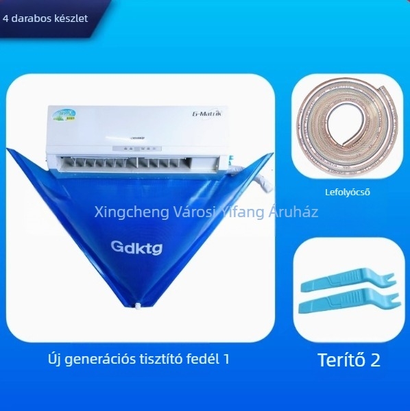 Légkondicionáló tisztító fedél Légkondicionáló tisztító eszköz Háztartási légkondicionáló kampós tisztítás Komplett tisztítóeszköz készlet szétszerelés nélkül