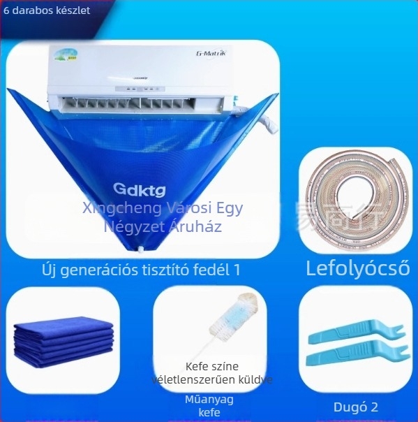Légkondicionáló tisztító fedél Légkondicionáló tisztító eszköz Háztartási légkondicionáló kampós tisztítás Komplett tisztítóeszköz készlet szétszerelés nélkül