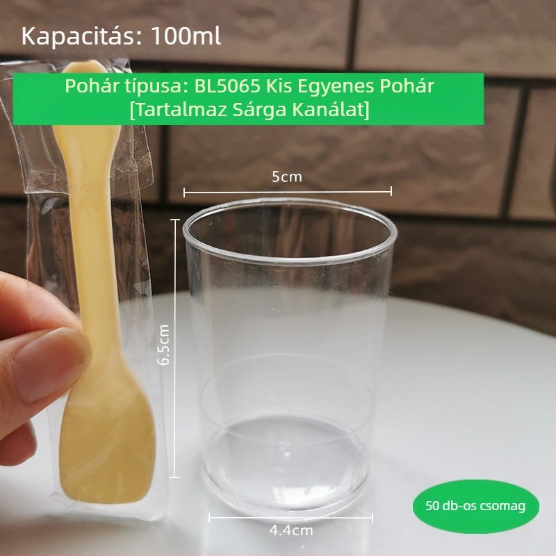 Egyenes mousse korpás puding zselés desszertasztal kemény műanyag pohár nettó piros kreatív 100ml eldobható átlátszó