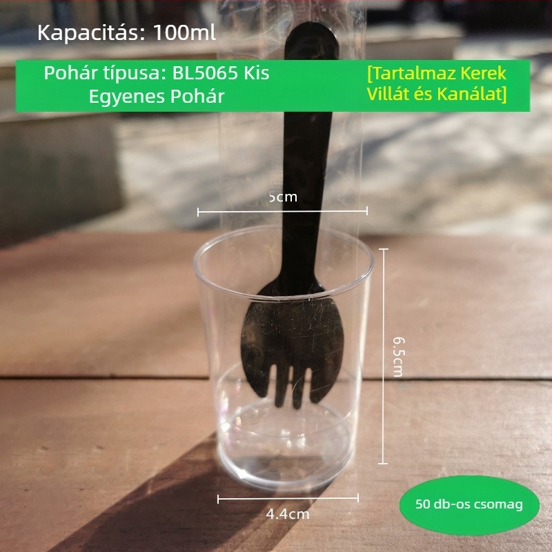 Egyenes mousse korpás puding zselés desszertasztal kemény műanyag pohár nettó piros kreatív 100ml eldobható átlátszó