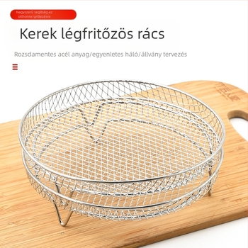 Nagykereskedelmi Grill Air Fryer Kerek Grill Pirítós Állvány Gőzölő Állvány 304 Rozsdamentes acél Dupla Rétegű Nyárs Állvány
