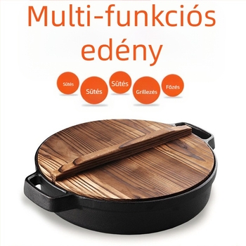 Öntöttvas serpenyő Vastagított öntöttvas serpenyő Vas serpenyő Indukciós tűzhely Speciális gáztűzhely Régimódi háztartási tapadásmentes serpenyőhöz alkalmas