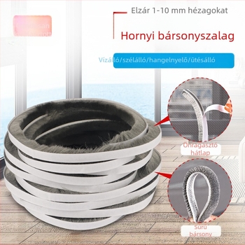 Ajtó- és ablakrés-tömítőszalag gyapjúszalag alumíniumötvözet ablak-szélvédő szalag fa ajtórés szélálló öntapadó tömítőgyapjúszalag