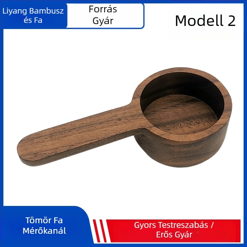 Fa fekete dió mérőkanál tömörfa rövid nyéllel kávéskanál bükk kávépor mennyiségi gyümölcspor kanál fűszerkanál nagykereskedelem
