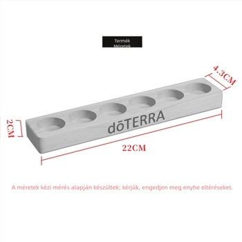 6 lyukú illóolaj-palack kiállító állvány, egyrétegű fenyő kiállító állvány, doterra illóolaj-tároló állvány