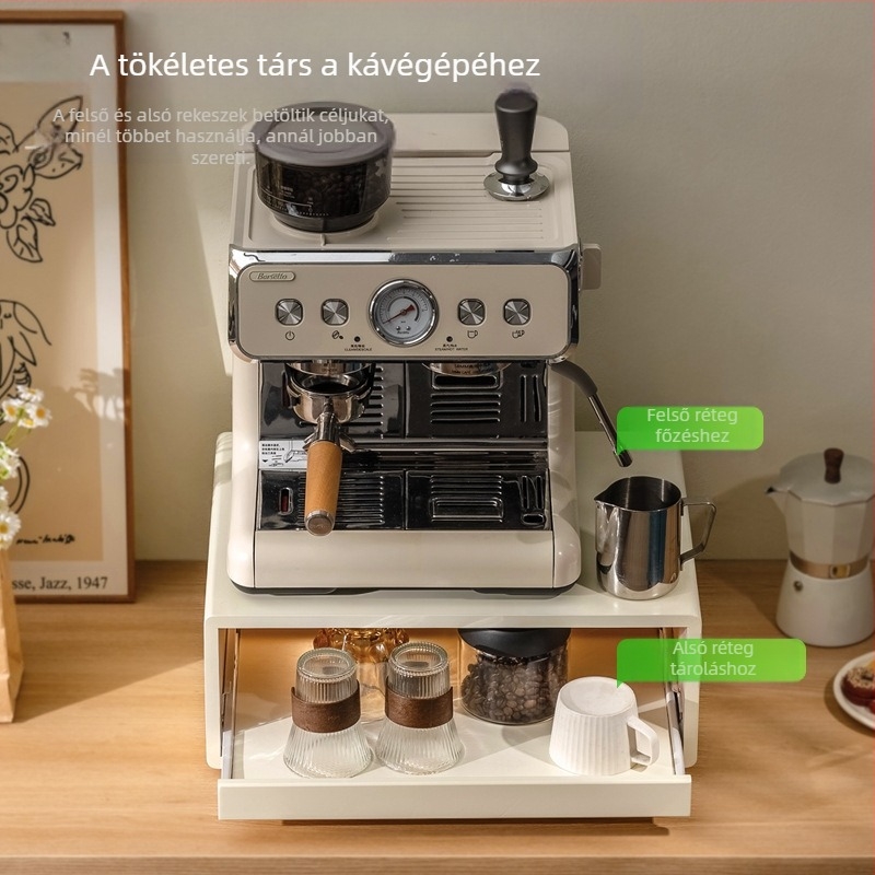 Kapszulás kávékiállító állvány, vízbár, stílusú asztal, teafilter tároló doboz, kávéfőző alapfiókos állvány