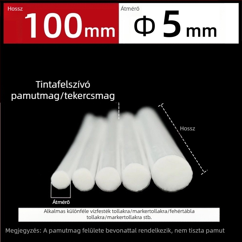 Gyári gyártású nagykereskedelmi szálas tekercses magú toll pamutmaggal akvarell toll táblatoll filctoll tinta nedvszívó pamutmaggal