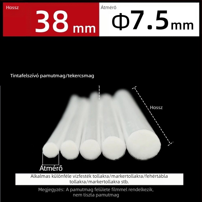 Gyári gyártású nagykereskedelmi szálas tekercses magú toll pamutmaggal akvarell toll táblatoll filctoll tinta nedvszívó pamutmaggal