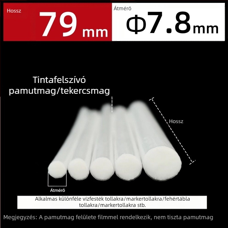 Gyári gyártású nagykereskedelmi szálas tekercses magú toll pamutmaggal akvarell toll táblatoll filctoll tinta nedvszívó pamutmaggal