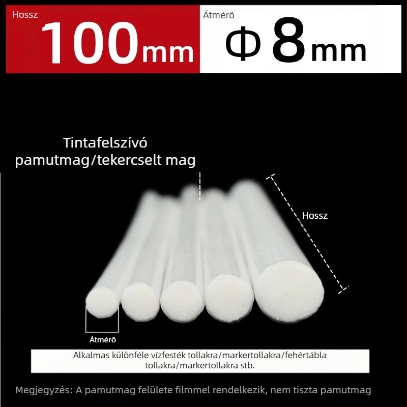 Gyári gyártású nagykereskedelmi szálas tekercses magú toll pamutmaggal akvarell toll táblatoll filctoll tinta nedvszívó pamutmaggal