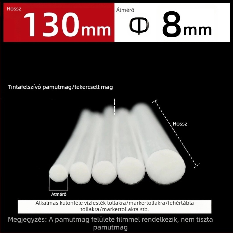 Gyári gyártású nagykereskedelmi szálas tekercses magú toll pamutmaggal akvarell toll táblatoll filctoll tinta nedvszívó pamutmaggal