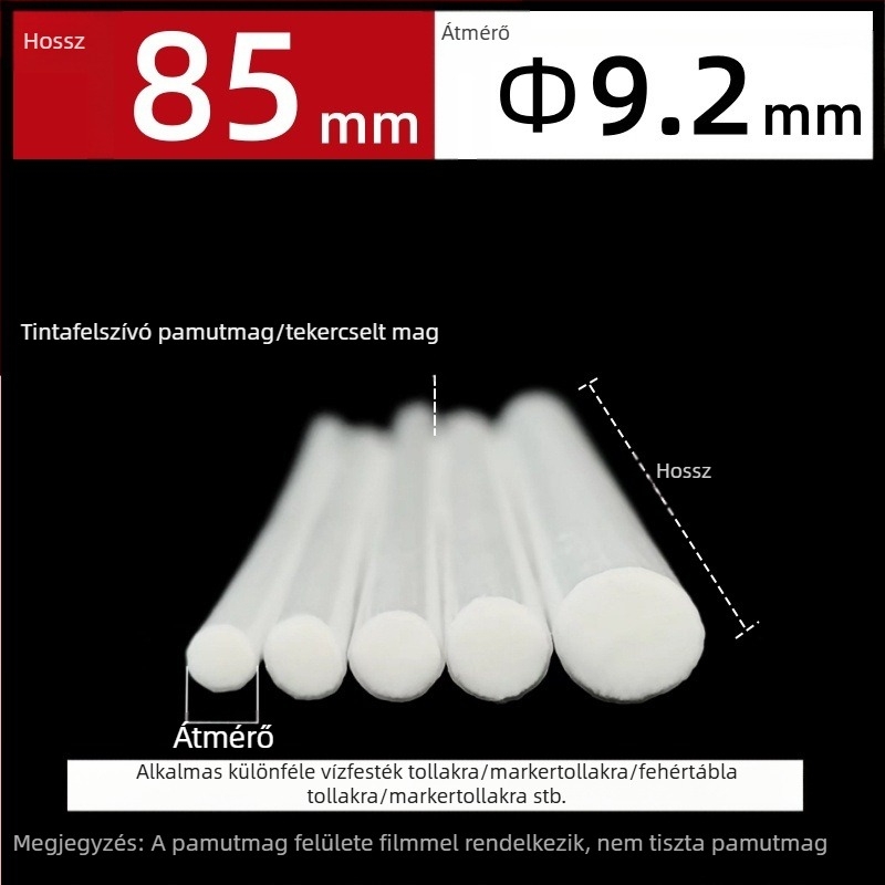 Gyári gyártású nagykereskedelmi szálas tekercses magú toll pamutmaggal akvarell toll táblatoll filctoll tinta nedvszívó pamutmaggal