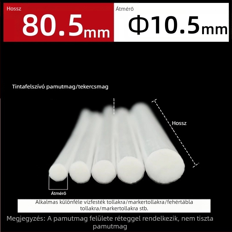 Gyári gyártású nagykereskedelmi szálas tekercses magú toll pamutmaggal akvarell toll táblatoll filctoll tinta nedvszívó pamutmaggal