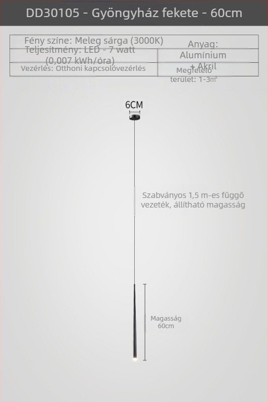 Ágy melletti csillár konus alakú, modern minimalista stílus, electroplatált felület, kétfejű dizáner lámpa