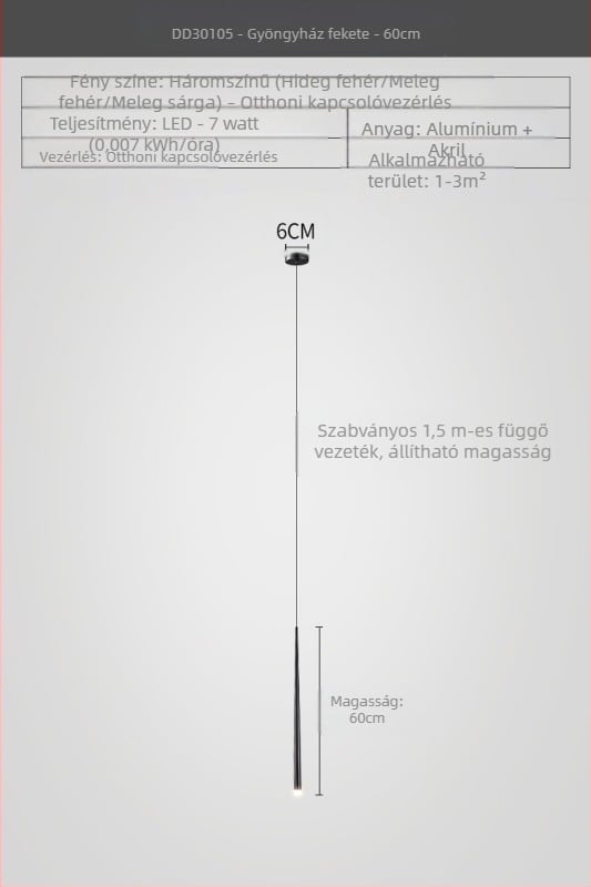 Ágy melletti csillár konus alakú, modern minimalista stílus, electroplatált felület, kétfejű dizáner lámpa