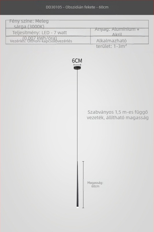 Ágy melletti csillár konus alakú, modern minimalista stílus, electroplatált felület, kétfejű dizáner lámpa