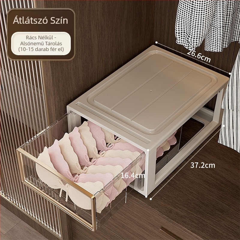 Fehérnemű tárolódoboz Háztartási fiókos gardrób Melltartó Fehérnemű Zokni Kiegészítő doboz Három az egyben osztott kiegészítő doboz