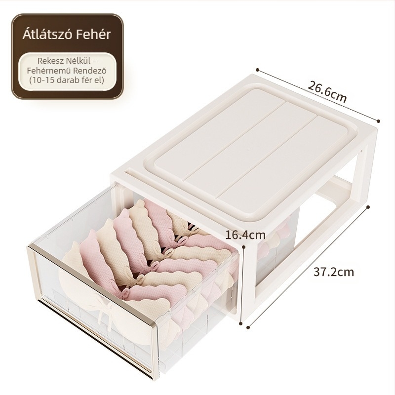 Fehérnemű tárolódoboz Háztartási fiókos gardrób Melltartó Fehérnemű Zokni Kiegészítő doboz Három az egyben osztott kiegészítő doboz
