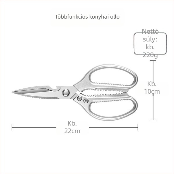 Gyári közvetlen konyhai olló háztartási erős csirkecsont olló többfunkciós olló csont speciális acél olló konyhai olló