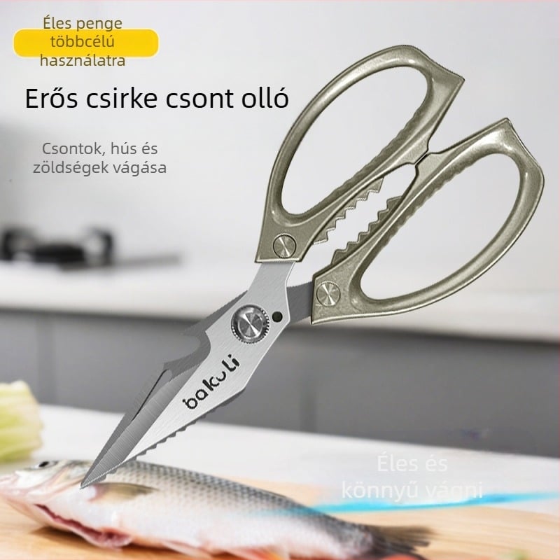 Gyári közvetlen konyhai olló háztartási erős csirkecsont olló többfunkciós olló csont speciális acél olló konyhai olló