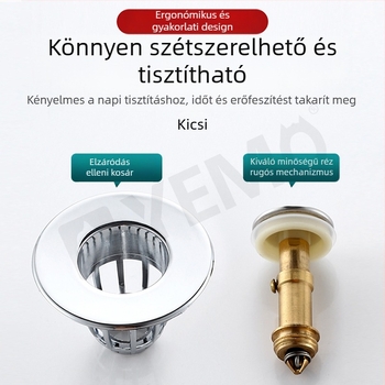 Mosdó szivárgásgátló dugó Mosdó lefolyó tartozékok Mosdó felhúzható maggal Nyomásra alkalmas mosdódugó Mosdó