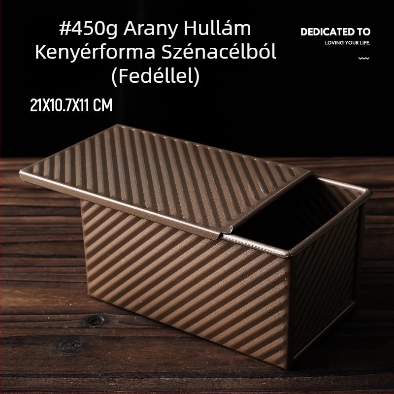 450 g-os pirítósdoboz fedéllel, tapadásmentes, alacsony cukortartalmú pirítósforma-készítő háztartási sütőben, kis kenyérpirítósdoboz