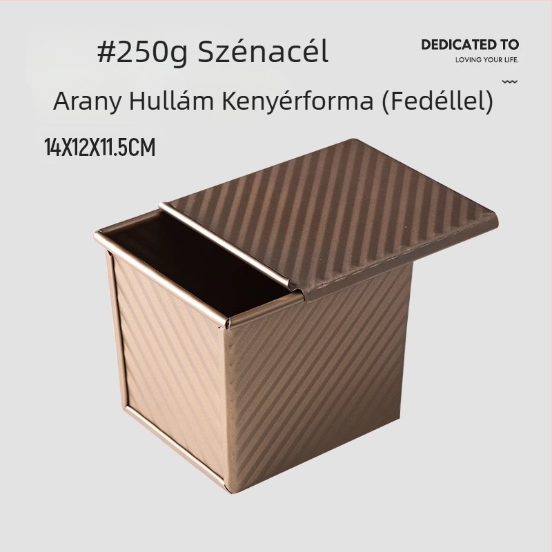 450 g-os pirítósdoboz fedéllel, tapadásmentes, alacsony cukortartalmú pirítósforma-készítő háztartási sütőben, kis kenyérpirítósdoboz